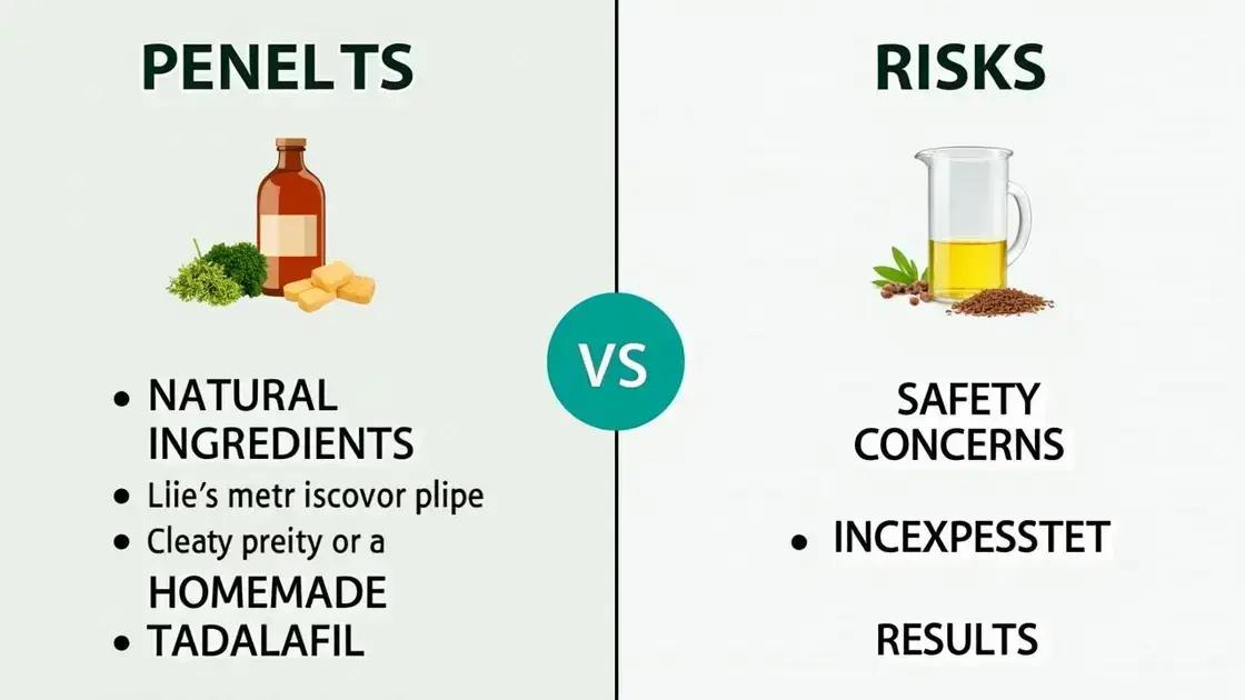 Potential Benefits and Risks of Homemade Tadalafil