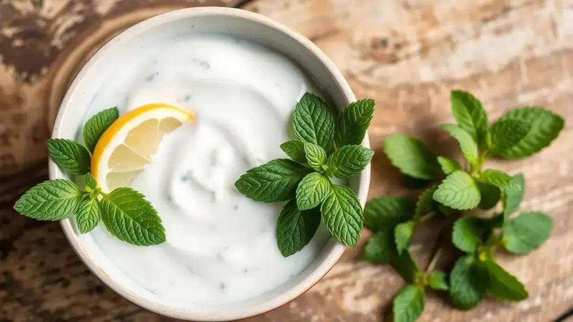 Preparing the Mint and Yogurt Sauce