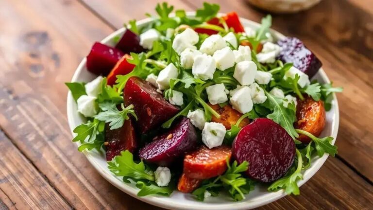 Roasted Beet and Arugula Salad Recipes with Goat Cheese