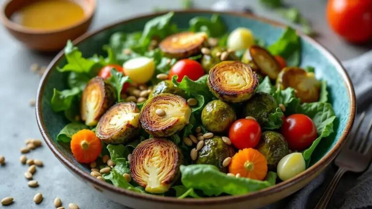 Roasted Brussels Sprouts and Pumpkin Seed Salad Recipes for Hormonal Balance