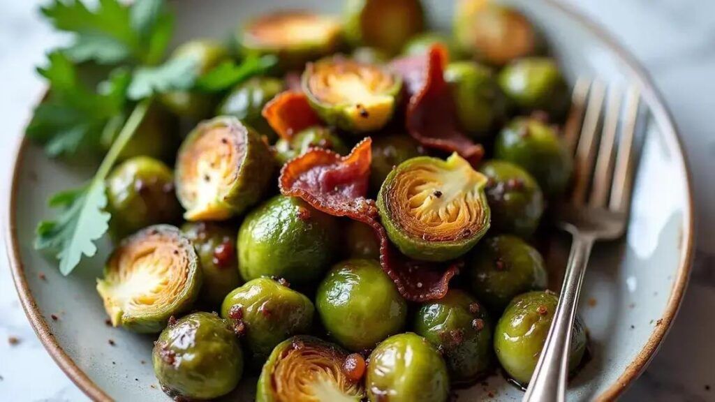 Roasted Brussels Sprouts Recipes with Garlic and Bacon Delight