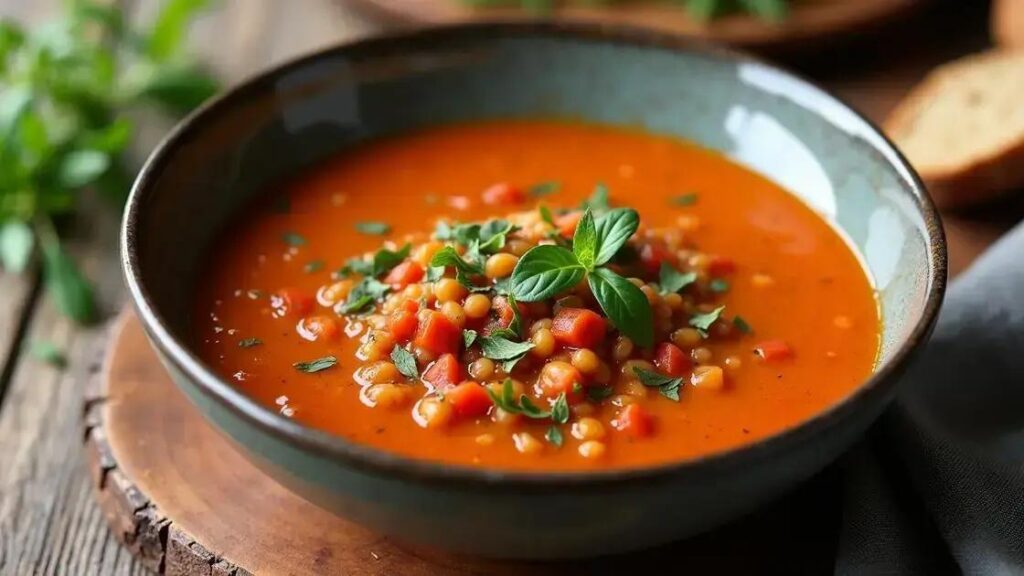 Roasted Red Pepper and Lentil Soup Recipes for Men Over 50