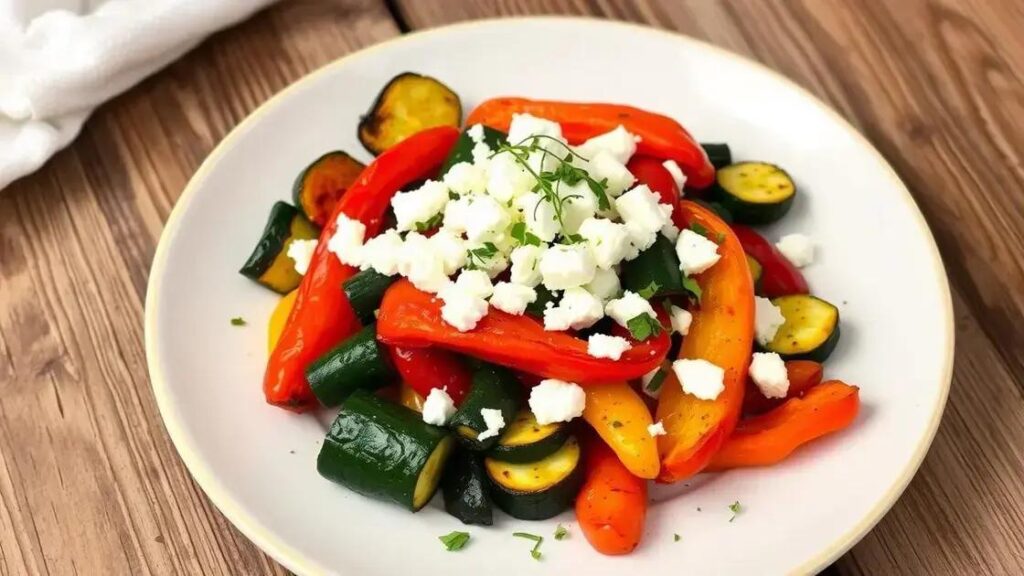 Roasted Zucchini and Bell Pepper Recipes with Feta Cheese