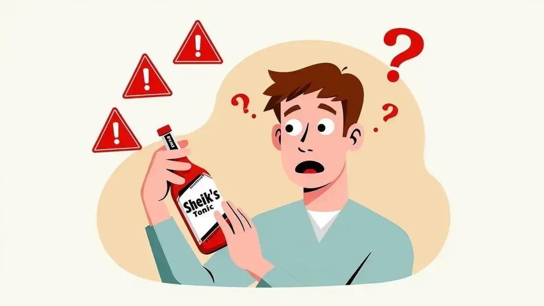 Safety Concerns of Sheik’s Tonic