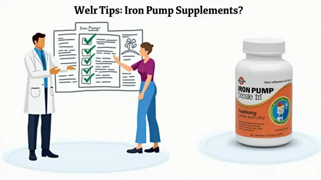 Safety Guidelines for Taking Iron Pump