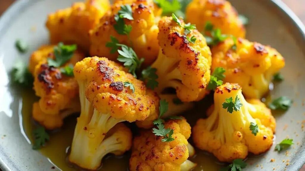 Spicy Roasted Cauliflower Recipes with Turmeric Delight