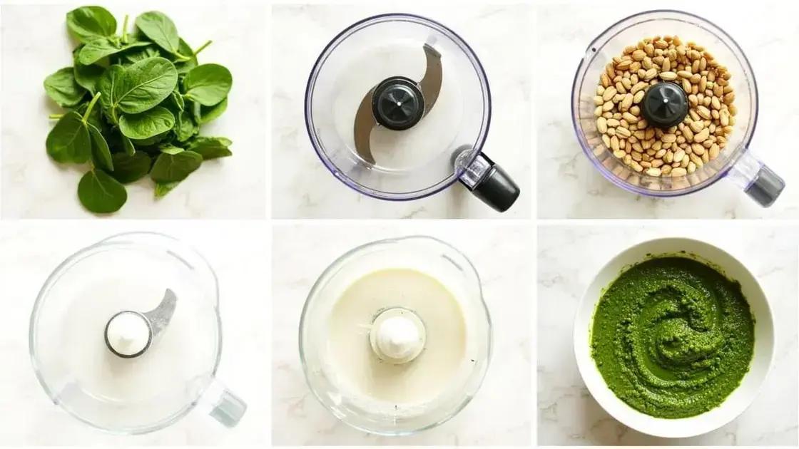 Steps to Make Spinach and Pine Nut Pesto