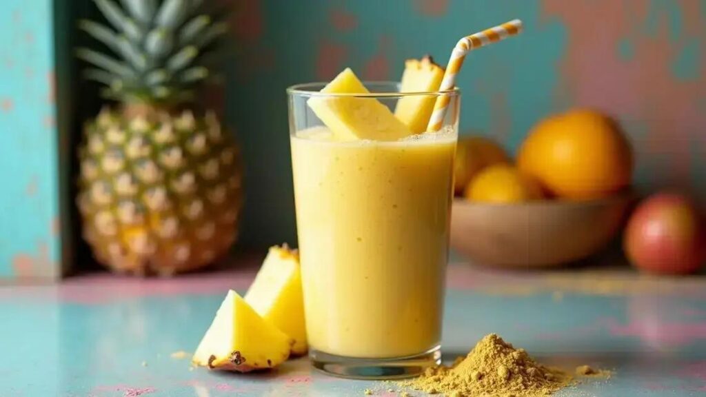 Testosterone-Boosting Smoothie with Pineapple and Maca Powder