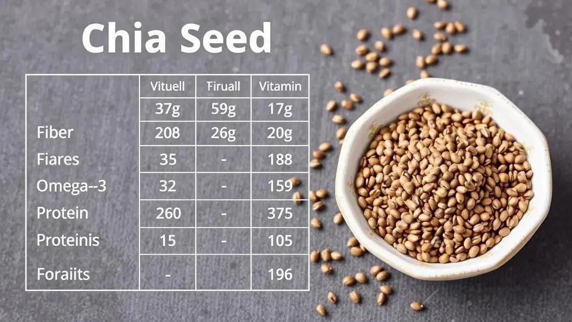The Nutritional Profile of Chia Seeds