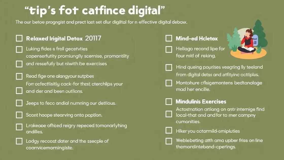 Tips for Effective Digital Detox