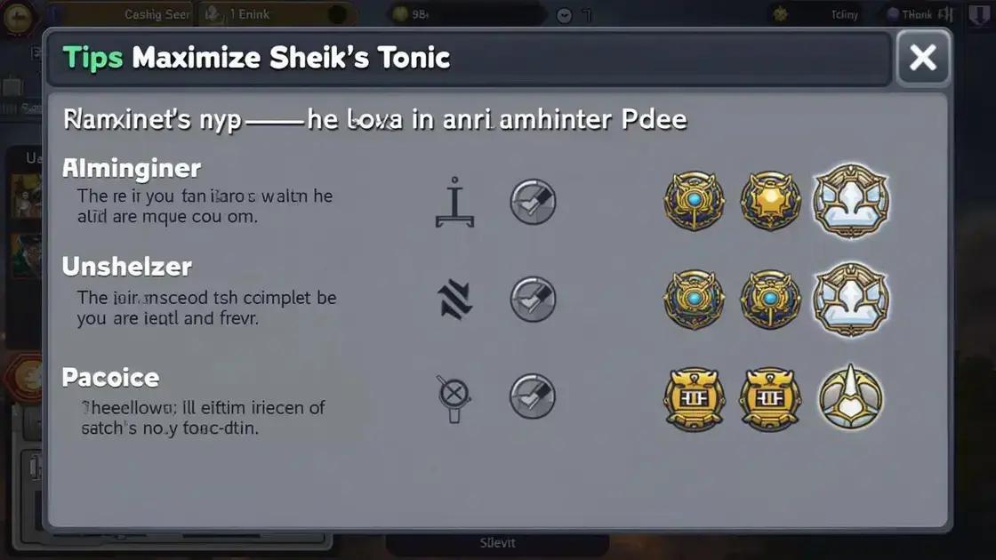 Tips for Maximizing Tonic Benefits