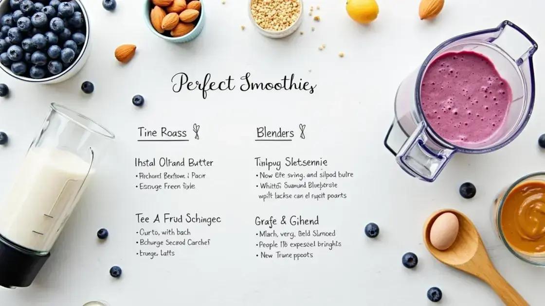 Tips for Perfecting Your Smoothie Recipe