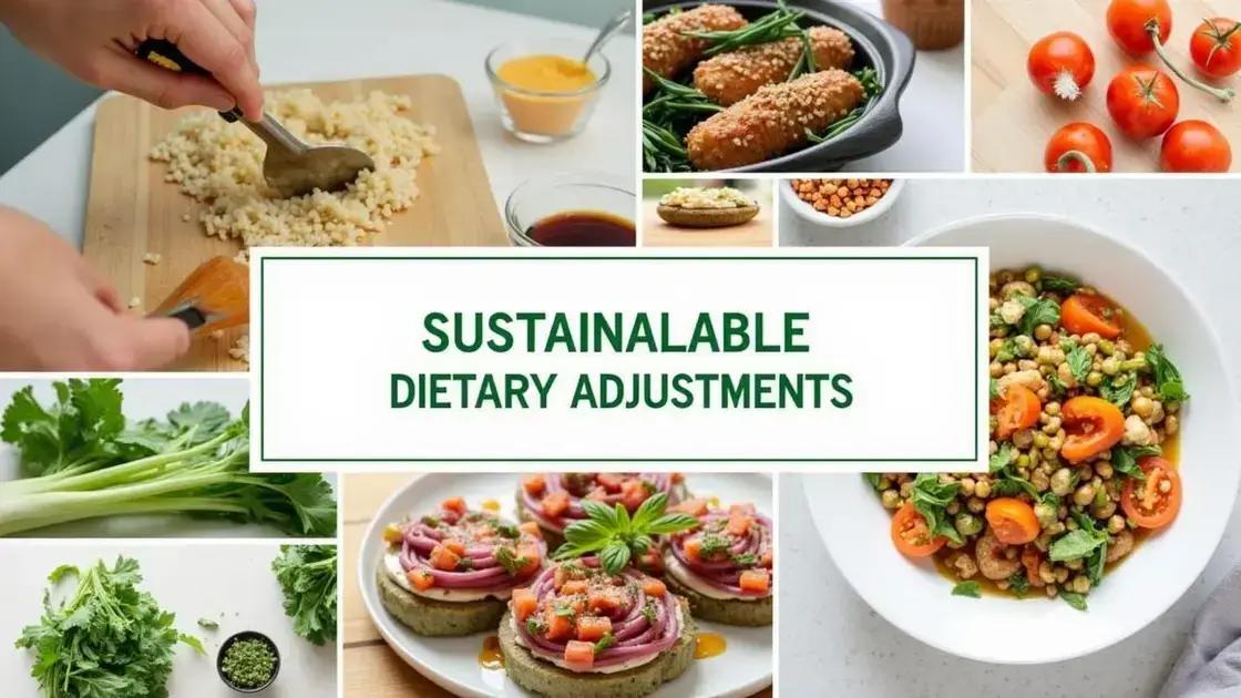Tips for Sustainable Dietary Adjustments Tips for Sustainable Dietary Adjustments