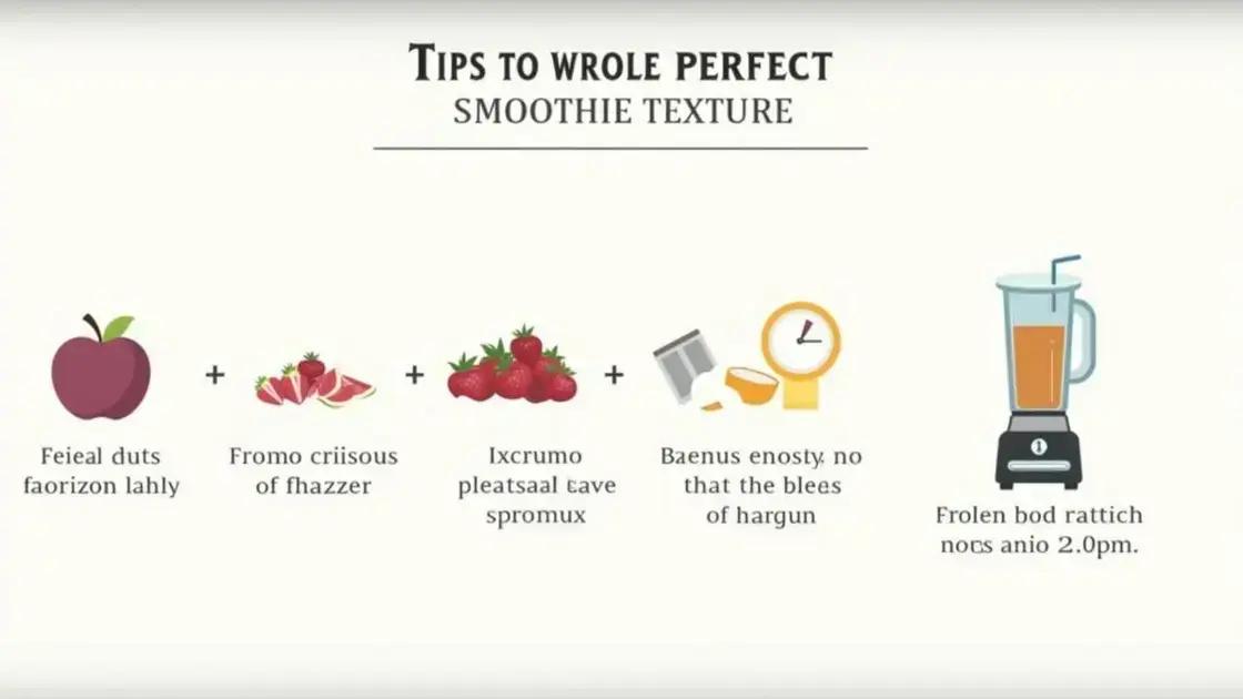 Tips for the Perfect Smoothie Texture