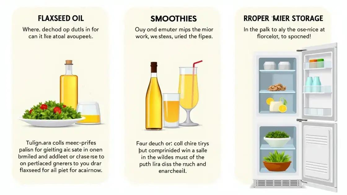 Tips for Using Flaxseed Oil in Your Diet