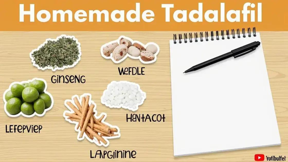 Understanding Homemade Tadalafil