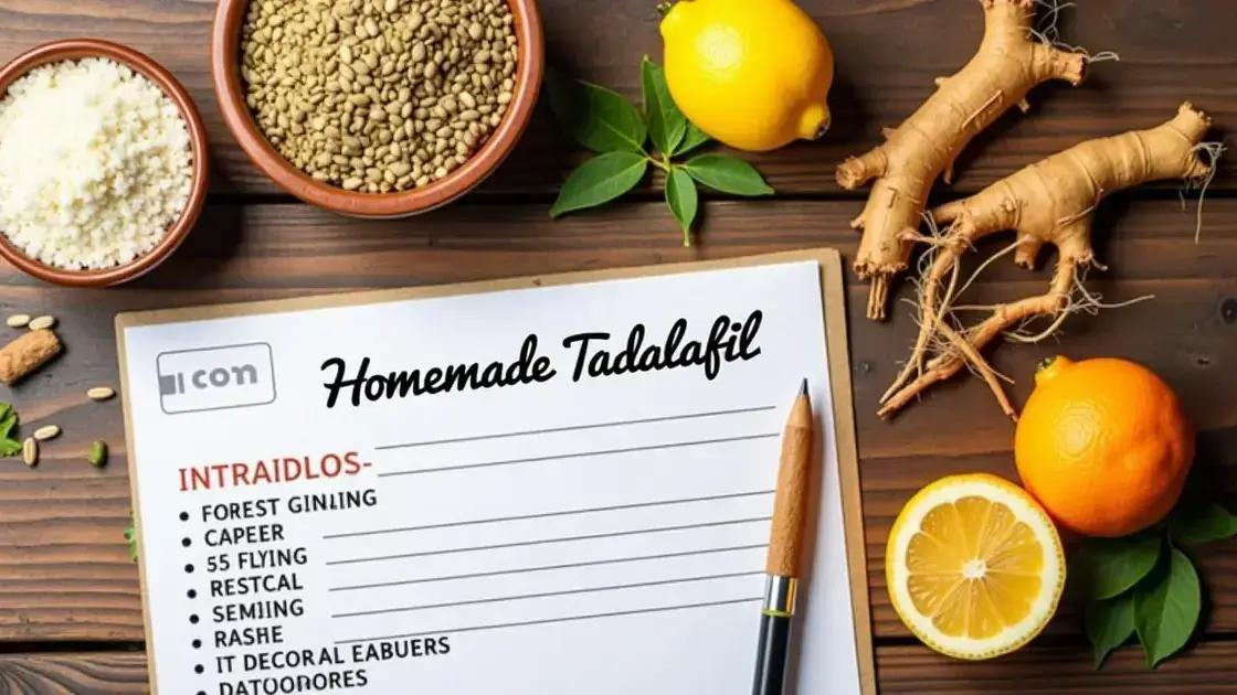 Understanding Homemade Tadalafil