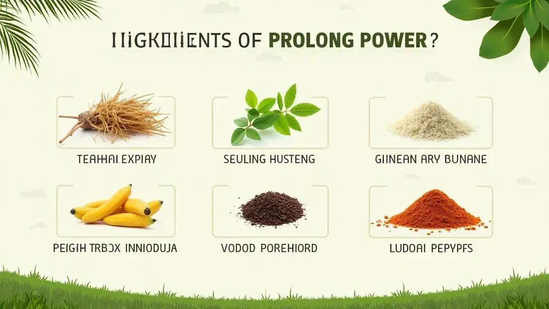 Understanding Prolong Power Ingredients