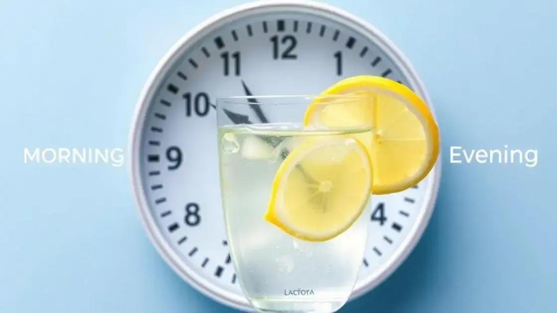When to Drink Lemon Water