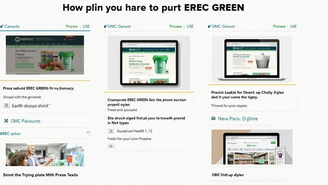 Where to Purchase EREC GREEN