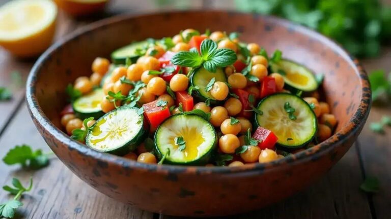 Zucchini and Chickpea Salad Recipes with Olive Oil Delight