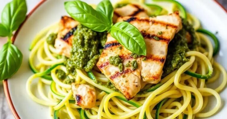 Zucchini Noodles with Pesto and Grilled Chicken: Your Go-To Recipe