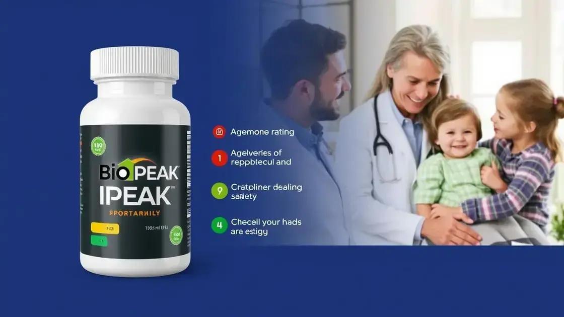 Age Restrictions for Bio Peak Products