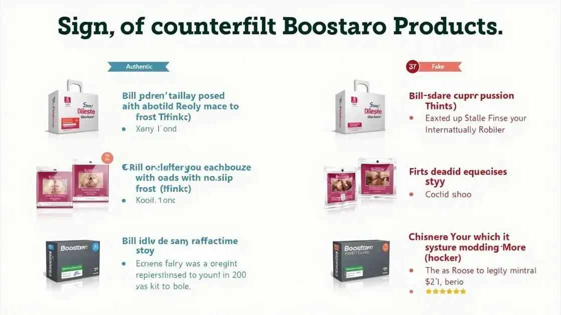 Common Signs of Counterfeit Boostaro