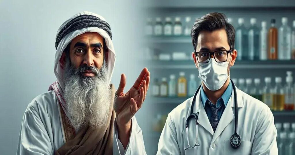 Comparison between the Arab Sheikh's Trick and Modern Remedies
