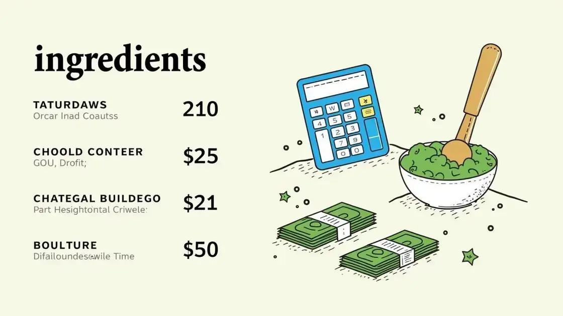 Cost Breakdown of Each Ingredient