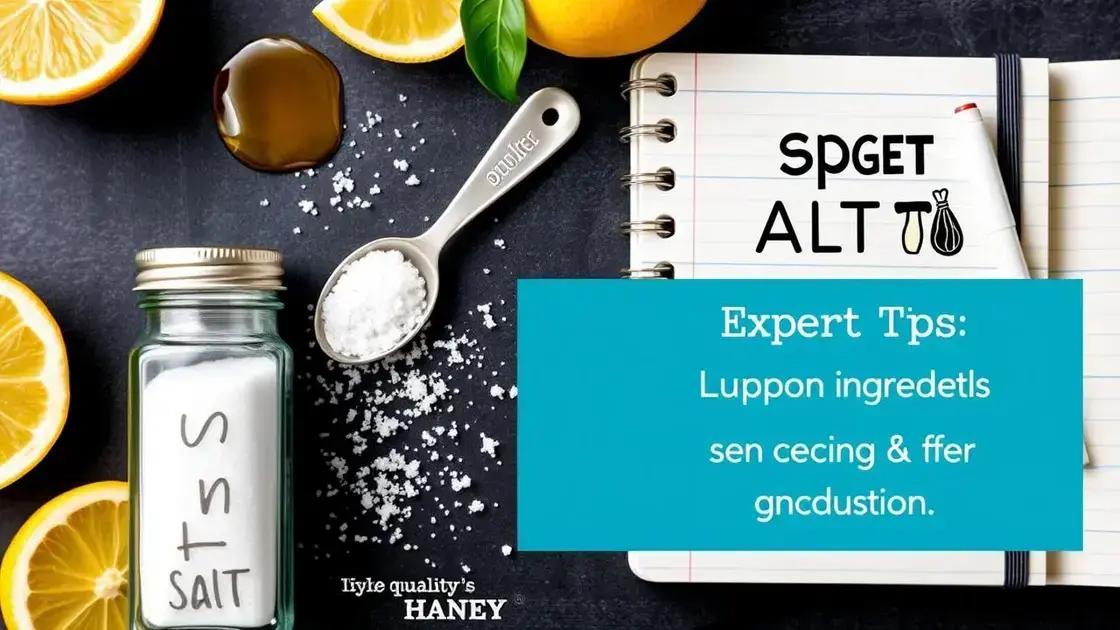 Expert Tips on Salt Usage