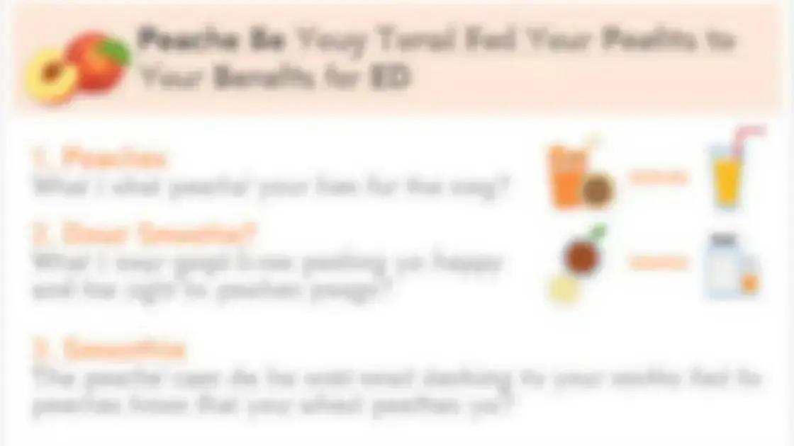 Frequently Asked Questions about Peaches and ED