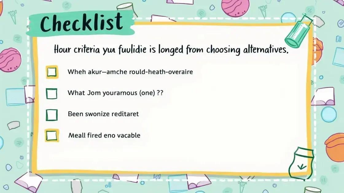 How to Choose the Best Alternative for You