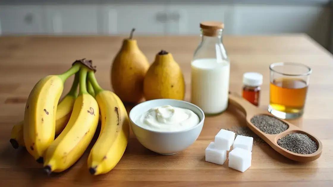 Ingredients Needed for the Smoothie