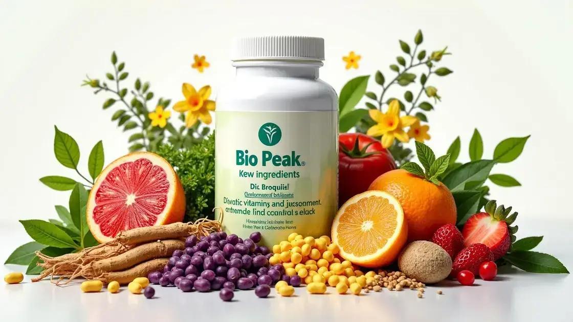 Key Ingredients in Bio Peak