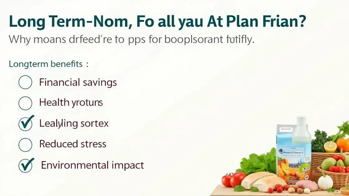 Long-Term Benefits of Meal Planning