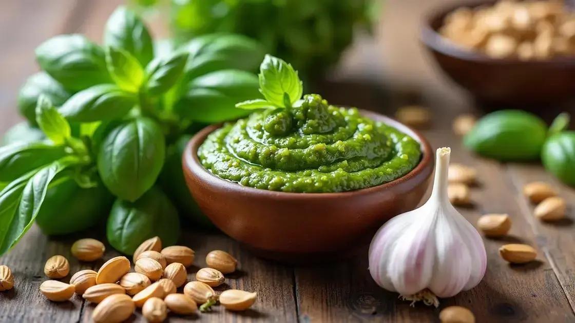 Making Garlic and Basil Pesto