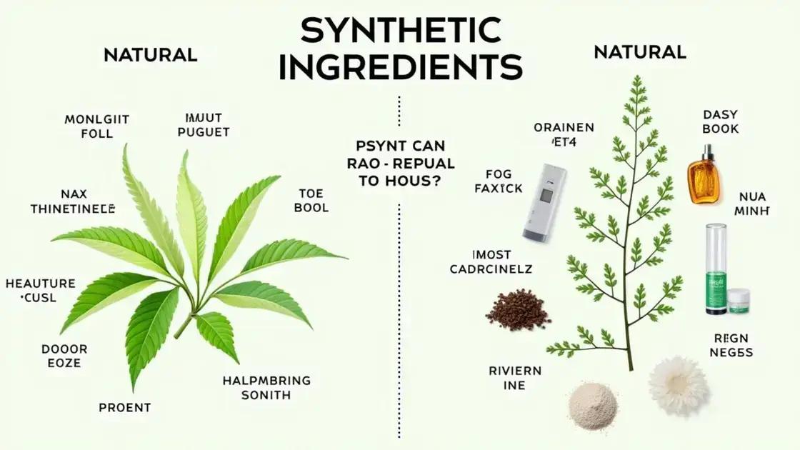 Natural vs. Synthetic Ingredients