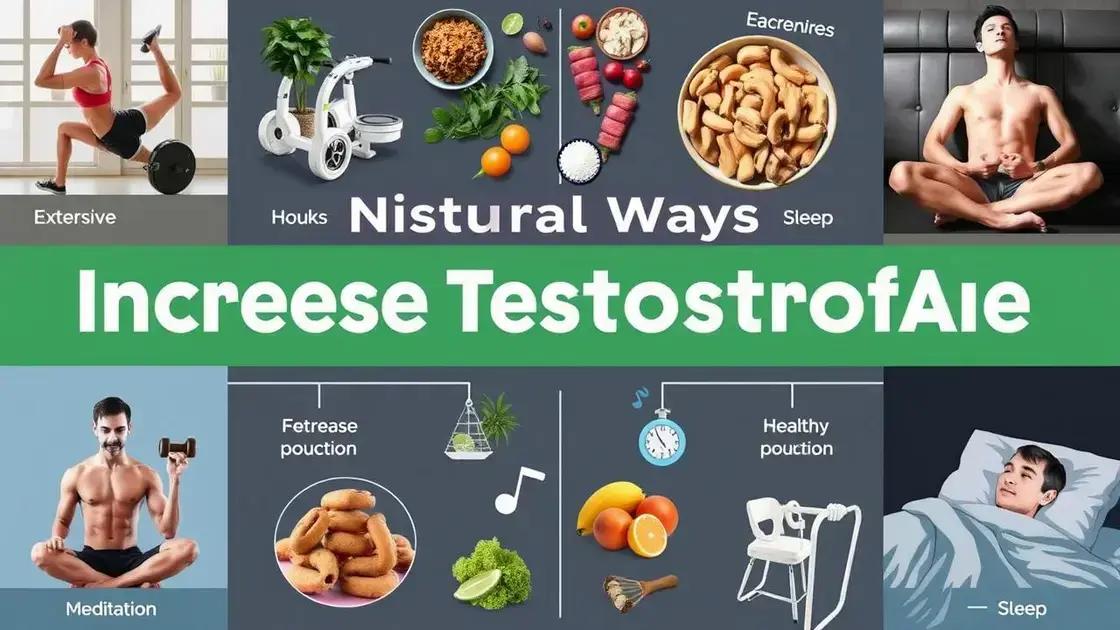 Natural Ways to Increase Testosterone
