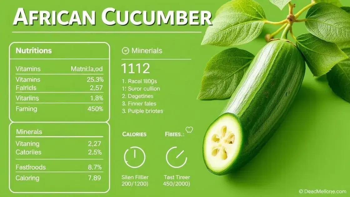 Nutritional Profile of African Cucumber