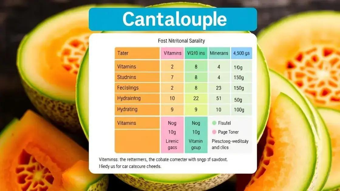 Nutritional Profile of Cantaloupe