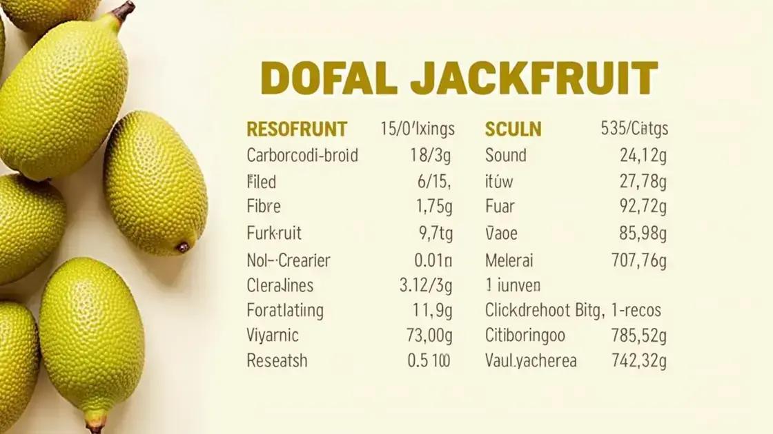 Nutritional Profile of Jackfruit