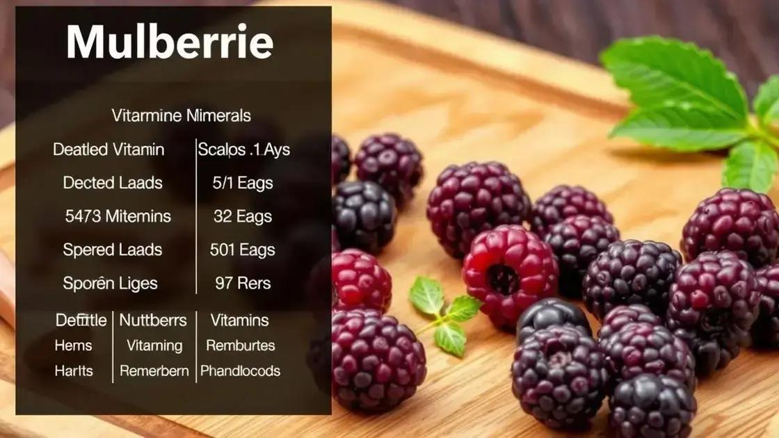 Nutritional Profile of Mulberries