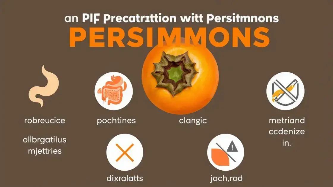 Potential Precautions with Persimmons