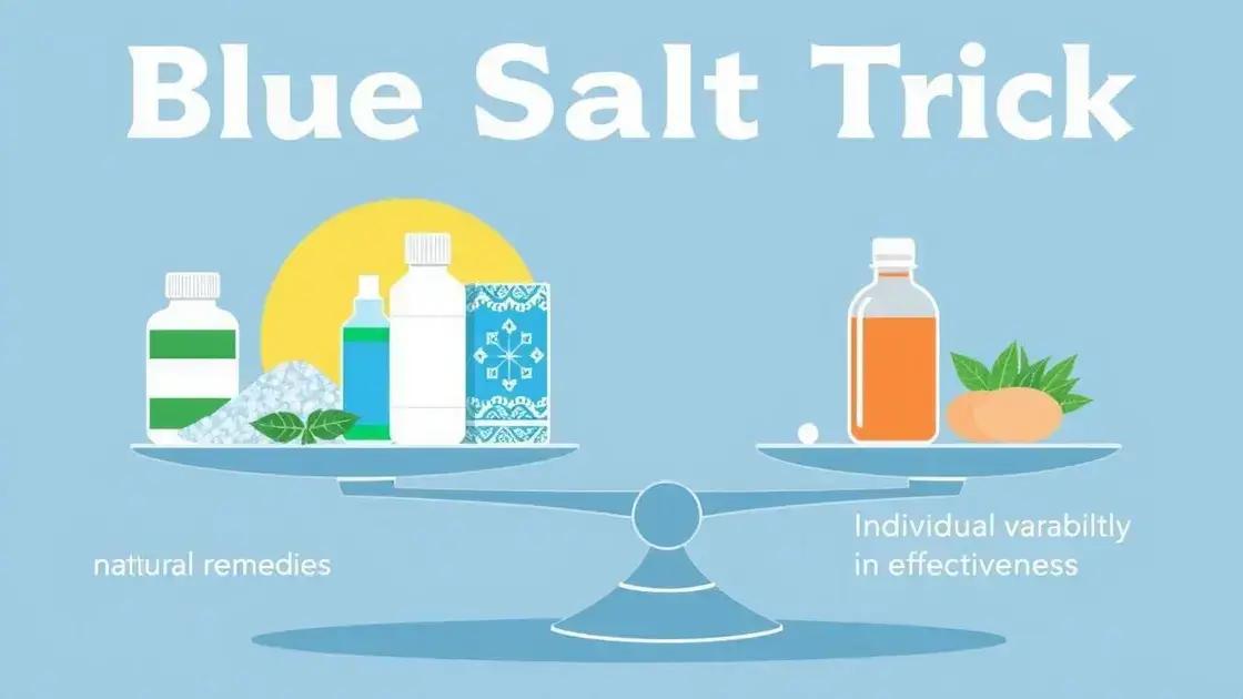 Pros and Cons of the Blue Salt Trick