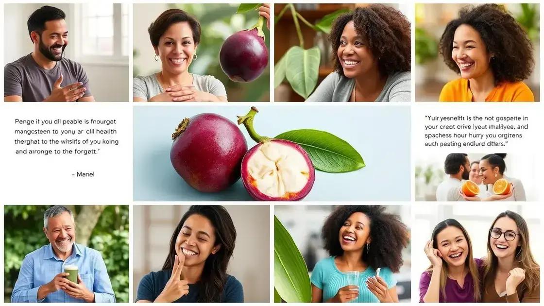 Real-Life Testimonials on Mangosteen Benefits