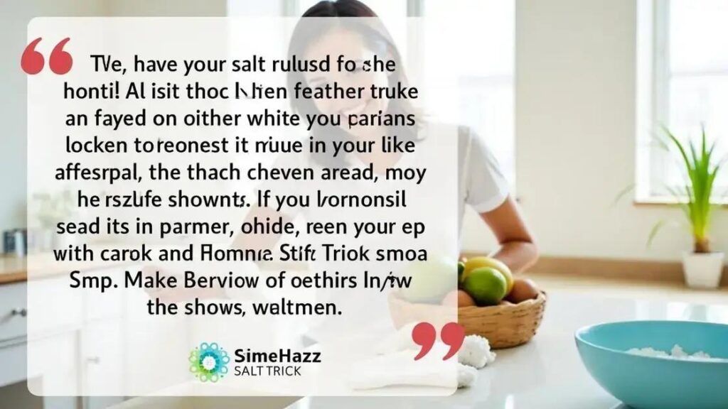 Real Testimonials About the Homemade Salt Trick Revealed