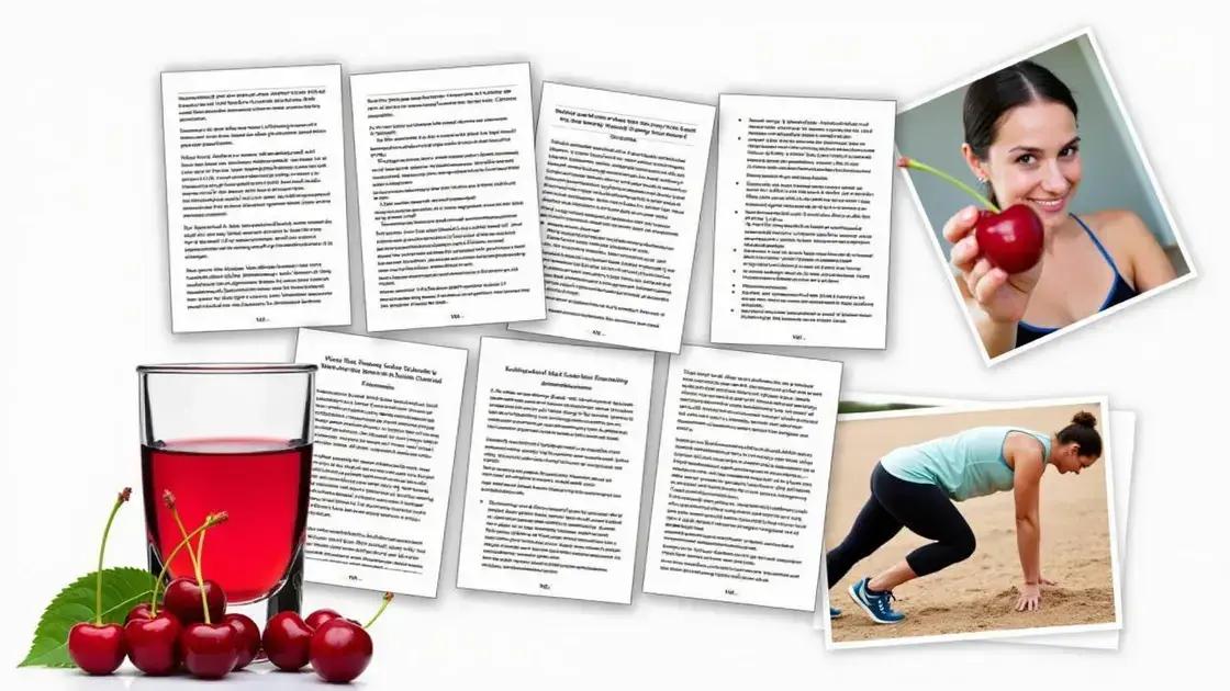 Scientific Studies on Cherry Juice