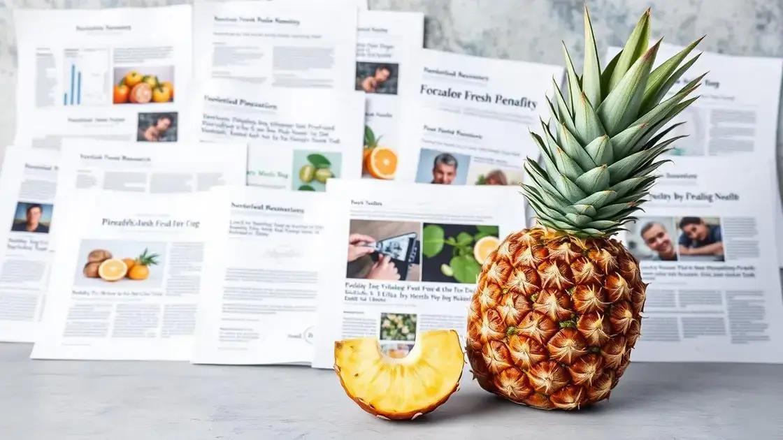 Scientific Studies on Pineapple and Health