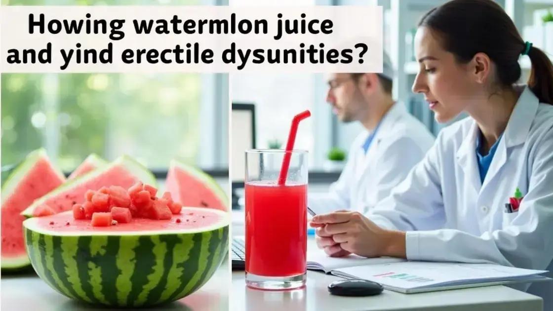Studies on Watermelon Juice and ED